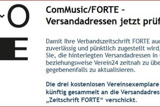 forte Versandadresse prüfen